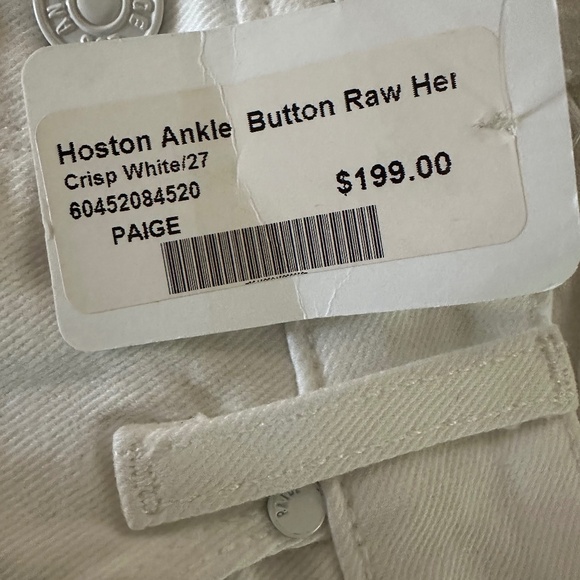 Paige Hoxton NWT Size 27 Button Raw Hem Jeans - Picture 5 of 7